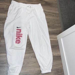 White Nike sweats